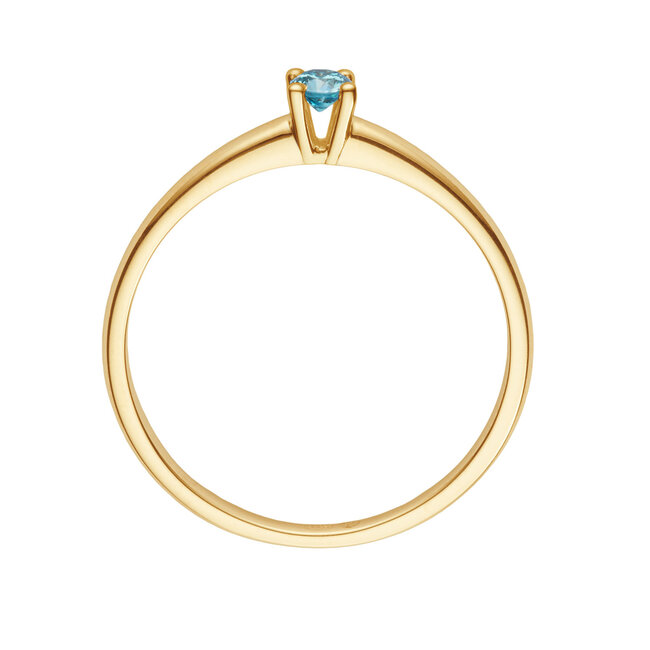 Solitaire Elite - Blauwe diamant - 0.10 ct