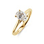 Yara Solitaire Elite Oval ring - 1.00 ct ovale lab-grown diamant
