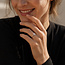 Halo Oval ring - 0.51 ct lab-grown diamant