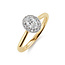 Halo Oval ring - 0.51 ct lab-grown diamant