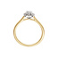 Halo Oval ring - 0.51 ct lab-grown diamant