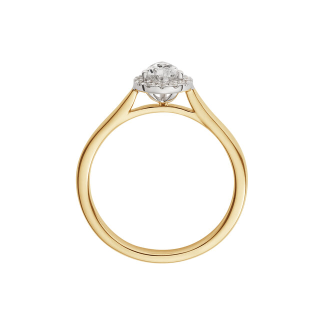 Halo Pear ring - 0.50 ct lab-grown diamant