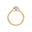 Halo Pear ring - 0.50 ct lab-grown diamant