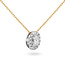 Halo Oval - 0.51 ct - Diamanten ketting