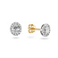Halo Oval oorstekers - 0.53 ct