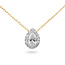 Halo Pear ketting - 0.50 ct