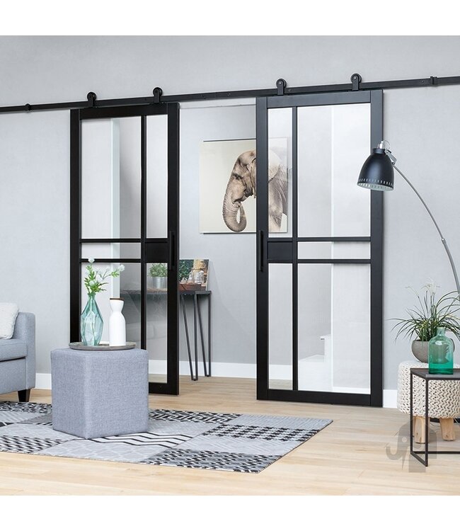 Austria Austria binnendeur Nero Legno Imola Blank Glas