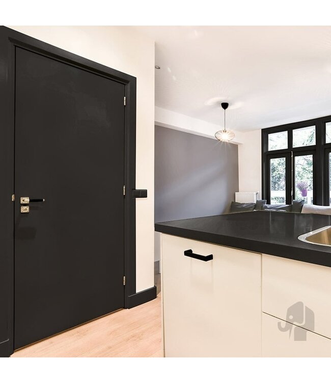 Austria Austria binnendeur Fertig Schwarz - Opdek