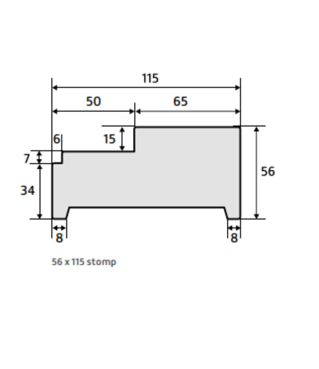 Skantrae Skantrae hardhouten kozijn 56x115 stomp universeel