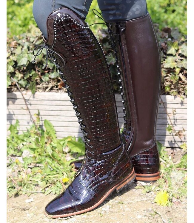 Petrie Boots Petrie Florence CYB calf leather multi functional laced ridingboot with a zipper
