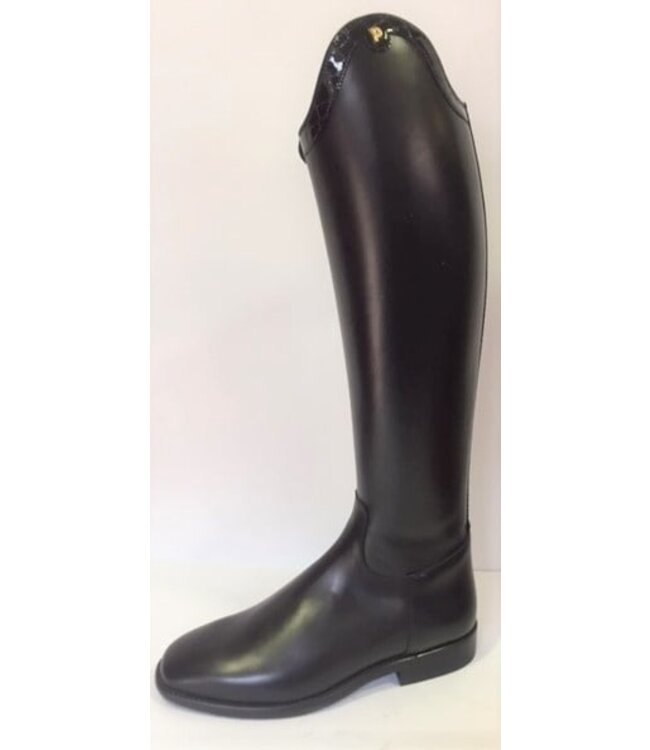 Petrie Dressage Boots 25% Discount D634-5.5 Petrie Sublime  Dressage in black leather with croco stroke at the top size 5.0 43-33 custom made