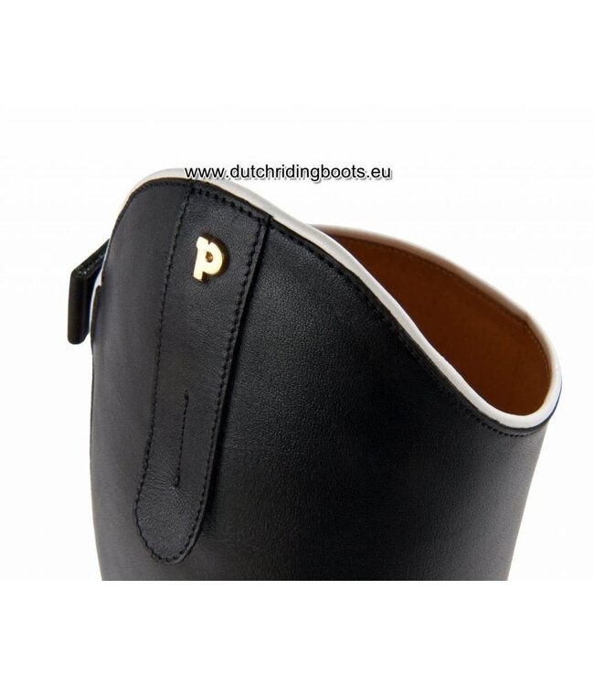 Petrie Zipper Boots (at the back) 25% discount Z603-5.0  Petrie Sportive in black calf leather with white contrast stitching in size 5.0 47-35 XHE