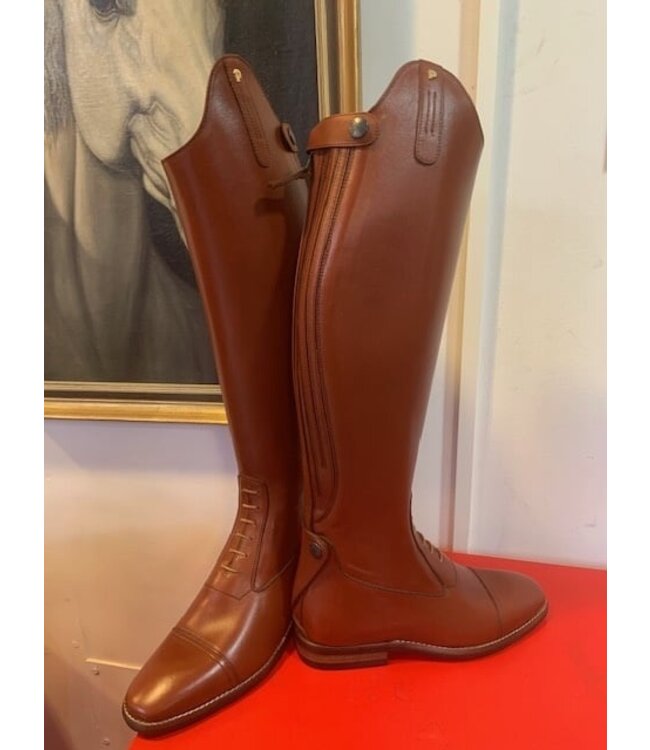 Petrie Jumping Boots (laced) 25% discount J005-5.0 Aberdeen laced riding boot with elastic section  cognac calf leather UK 5.0 47-35 XHE