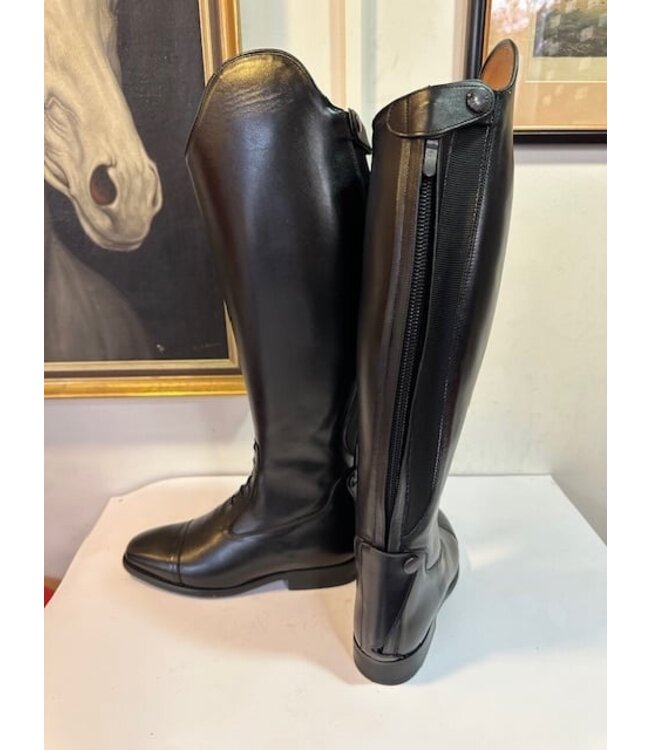Petrie Jumping Boots (laced) 25% discount J718-6.0 Aberdeen laced riding boot with elastic section  black UK 6.0 m45-43.5-41 custom