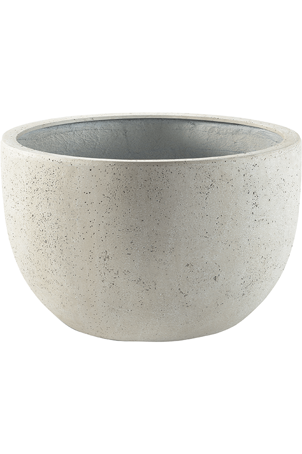 Grigio New Egg Pot Low Antique White-concrete