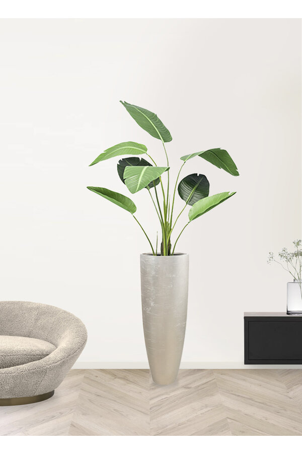 Sztuczna roślina Strelitzia w doniczce Champagne