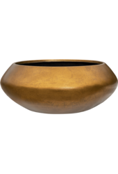 Baq Metallic Silver Leaf Bowl Ufo Matt Coffee
