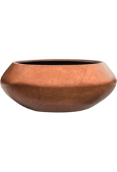 Baq Metallic Silver Leaf Bowl Ufo Matt Coffee