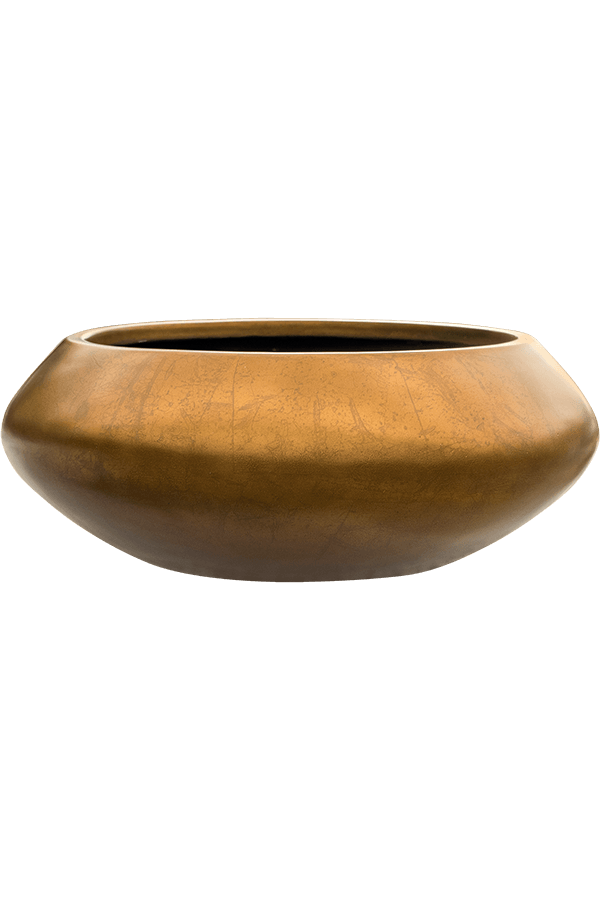 Baq Metallic Silver Leaf Bowl Ufo Matt Honey