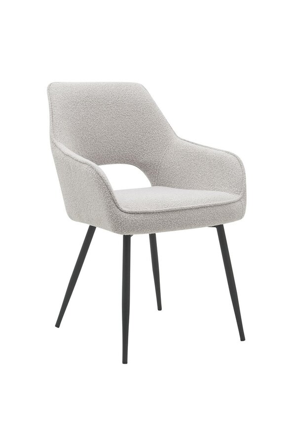 Krzesło do jadalni Gina – Bouclé – Naturalne