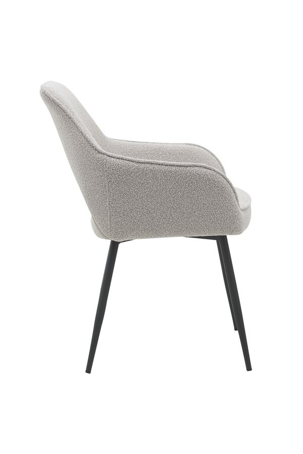 Krzesło do jadalni Gina – Bouclé – Naturalne