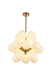 Lampa wisząca Ellen Gold Frosted White Glass.