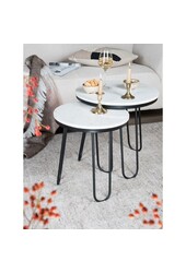 Stolik kawowy Milan - Marmur - 49 cm