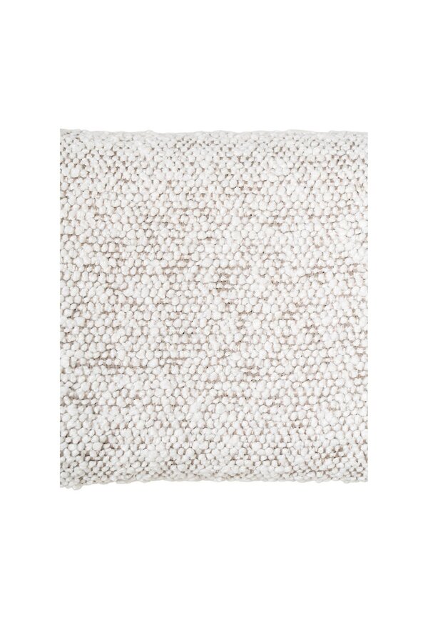 Badalona Counter Chair - Hoker barowy, biała tkanina bouclé z czarnymi nogami, HN1270