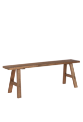 Ławka drewniana Bold – dł. 108 x szer. 20 x wys. 37 cm – drewno z recyklingu – Brązowy