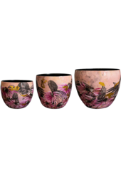 Designed By Lammie Pot Polly Pink (zestaw 3 sztuk)