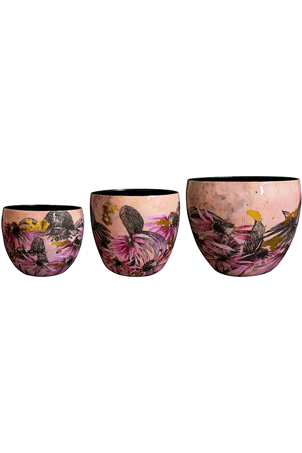 Designed By Lammie Pot Polly Pink (zestaw 3 sztuk)