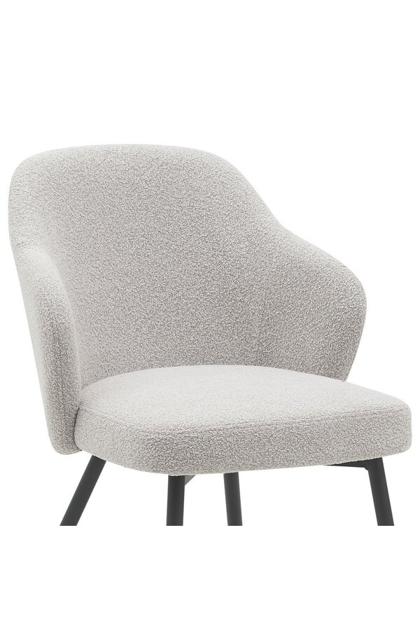 Krzesło do jadalni Kendra – Bouclé – Naturalne