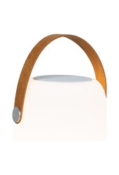 Lampa LED Cardiff - Lampa z paskiem, ładowalna, głośnik Bluetooth, biała