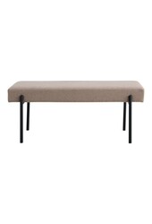 Swindon Bench - Ławka, kamień z czarnymi nogami, 100x36x42,5 cm, HN1231