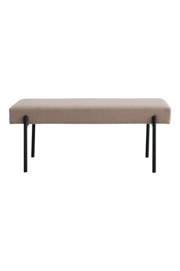 Swindon Bench - Ławka, kamień z czarnymi nogami, 100x36x42,5 cm, HN1231