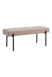 Swindon Bench - Ławka, kamień z czarnymi nogami, 100x36x42,5 cm, HN1231