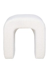 Pufa Colma - Pufa, boucle, biała, 41x36,5 cm, HN1234
