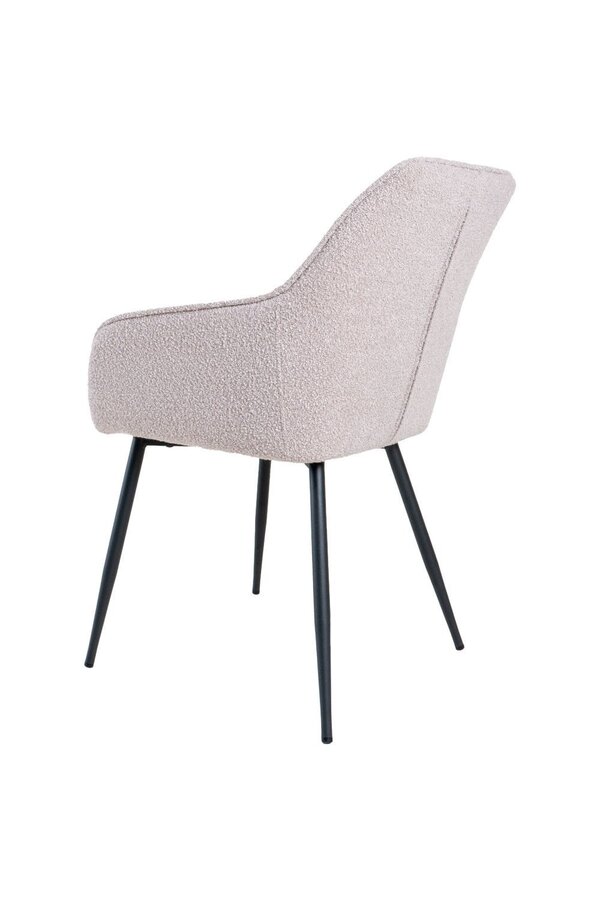 Krzesło do jadalni Fenna – Bouclé – Naturalne
