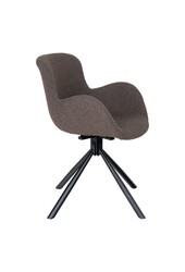 Amorim Dining Chair - Krzesło do jadalni, z bouclé w kolorze grzybowym z obrotową podstawą - Zestaw 2 szt.