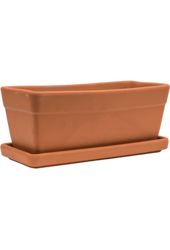 Zestaw Terra Cotta Doniczka Balkonowa + Podstawka