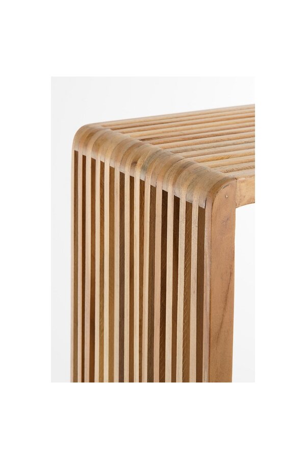 Yonker Stolik na rośliny - Zestaw 2 szt. - D35 x S25 x W80 cm - Drewno z recyklingu - Brązowy