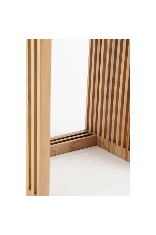 Yonker Stolik na rośliny - Zestaw 2 szt. - D35 x S25 x W80 cm - Drewno z recyklingu - Brązowy