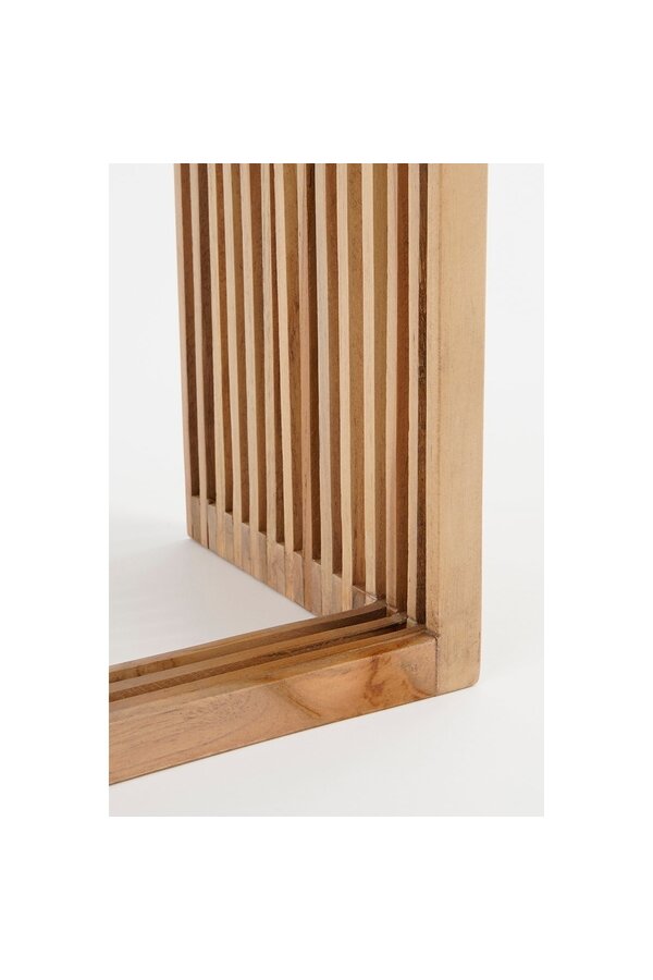Yonker Stolik na rośliny - Zestaw 2 szt. - D35 x S25 x W80 cm - Drewno z recyklingu - Brązowy