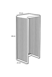 Yonker Stolik na rośliny - Zestaw 2 szt. - D35 x S25 x W80 cm - Drewno z recyklingu - Brązowy