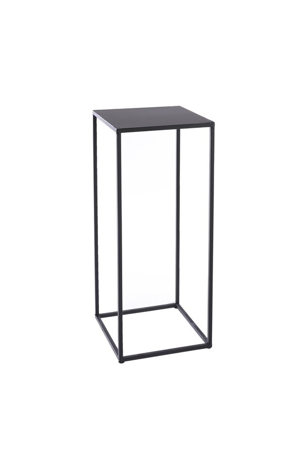Quinty Stolik pomocniczy - Zestaw 3 - D30 x S30 x W70 cm - Metal - Czarny