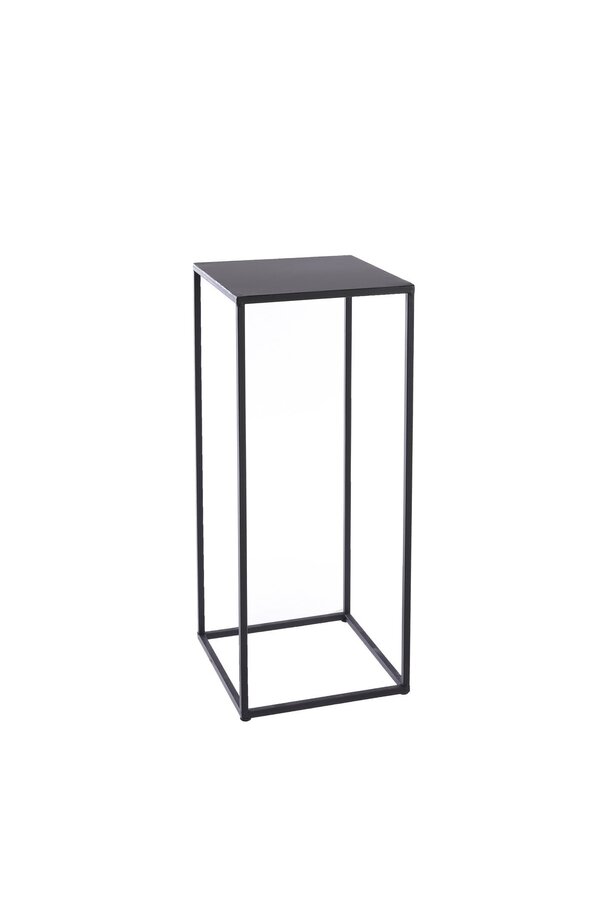Quinty Stolik pomocniczy - Zestaw 3 - D30 x S30 x W70 cm - Metal - Czarny