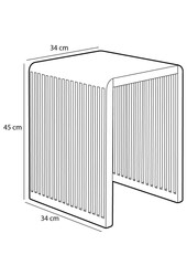 Yonker Stolik boczny - Zestaw 3 szt. - D44 x S34 x W50 cm - Drewno z recyklingu - Brązowy