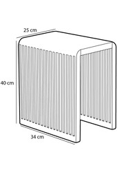 Yonker Stolik boczny - Zestaw 3 szt. - D44 x S34 x W50 cm - Drewno z recyklingu - Brązowy