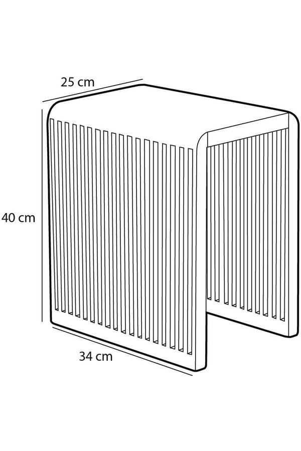 Yonker Stolik boczny - Zestaw 3 szt. - D44 x S34 x W50 cm - Drewno z recyklingu - Brązowy