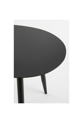 Stolik pomocniczy - Zestaw 2 sztuk - D80 x S60 x W47 cm - Metal - Czarny